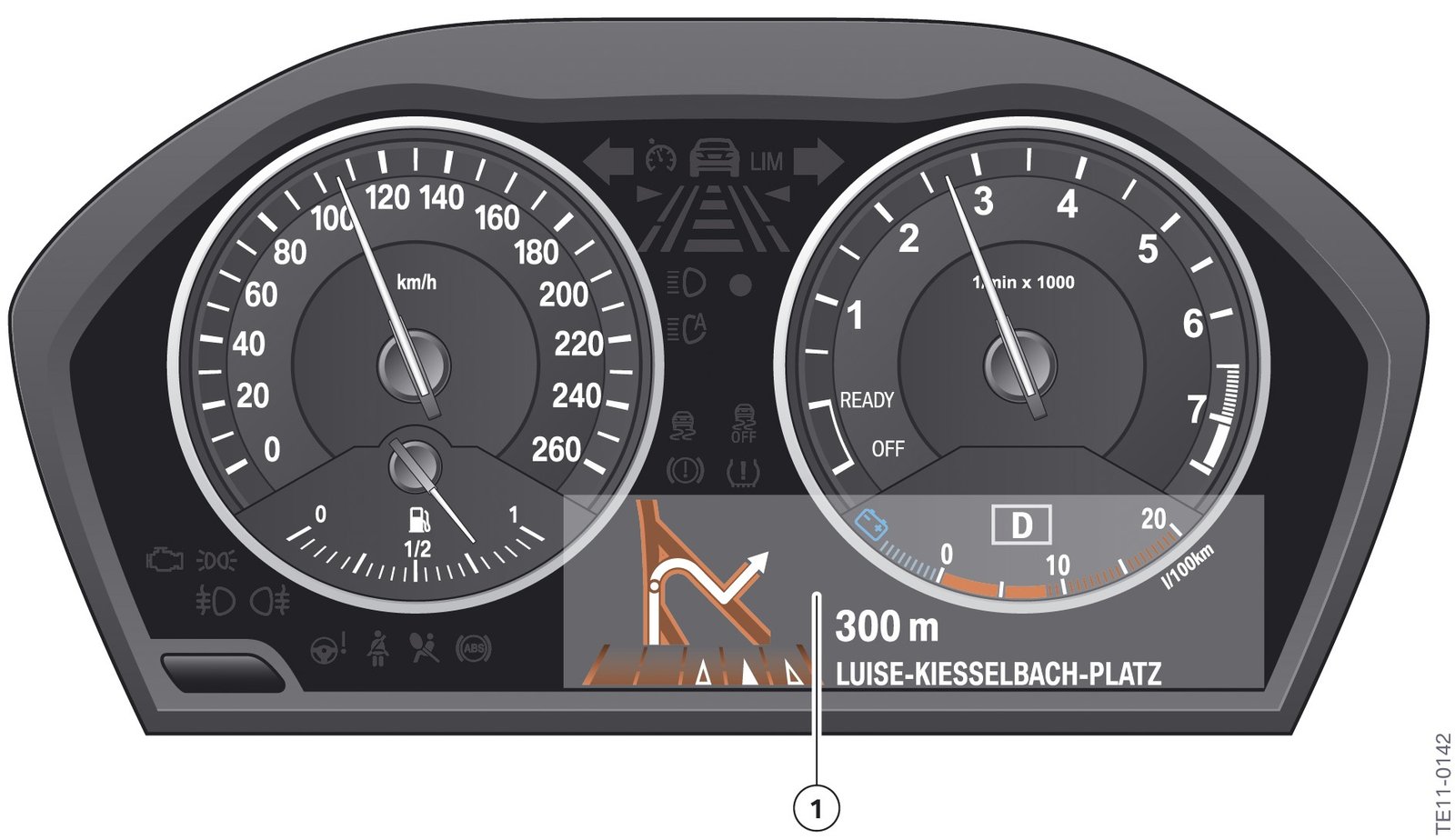 Compteur avec Technologie Black Panel BMW 5.7